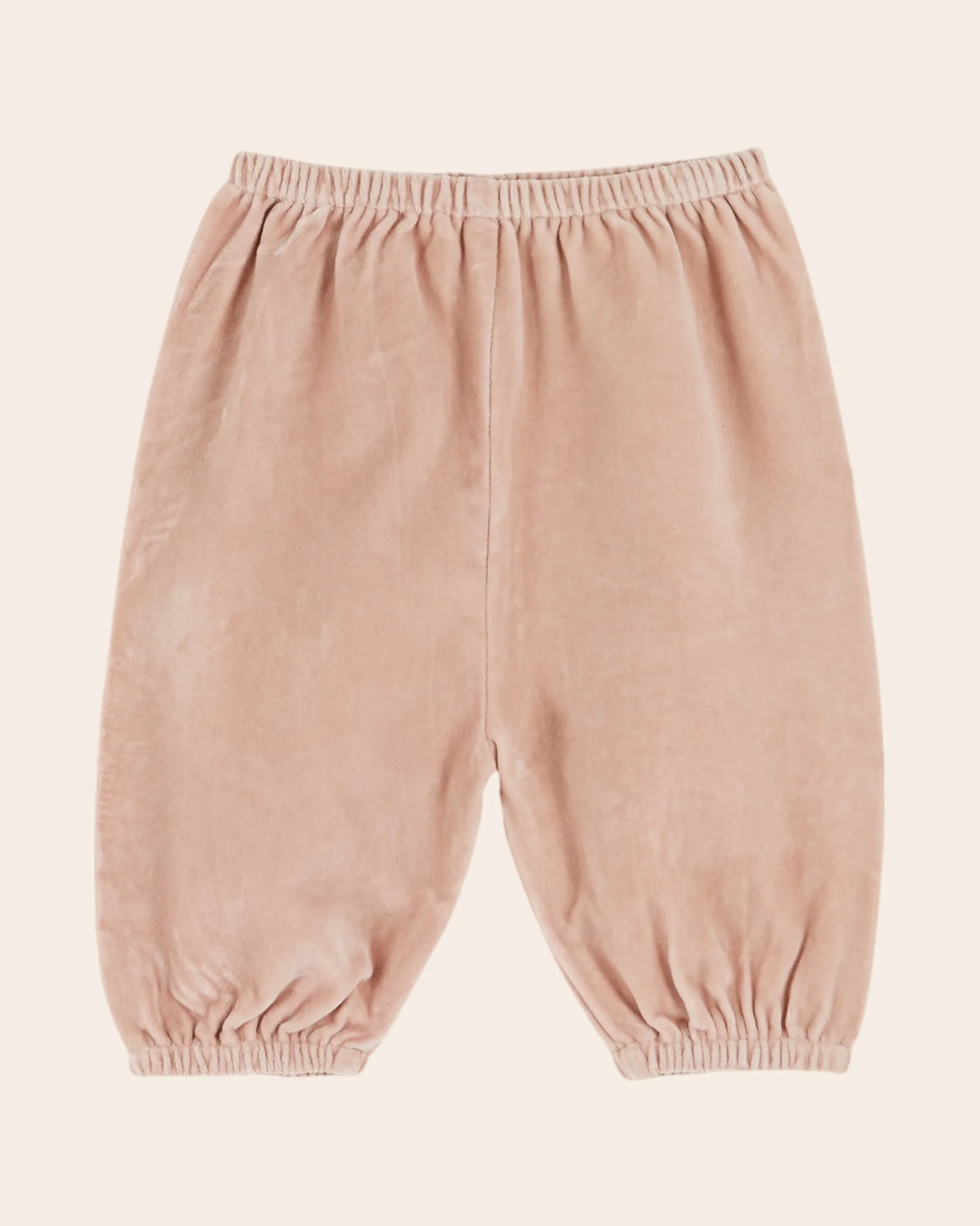 PINK VELVET BABY PANTS