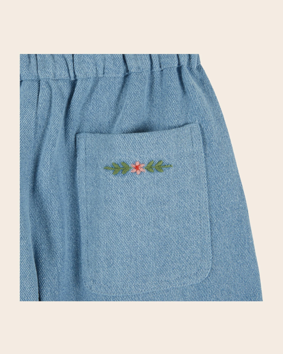 CARROT PANTS Light denim knee pads