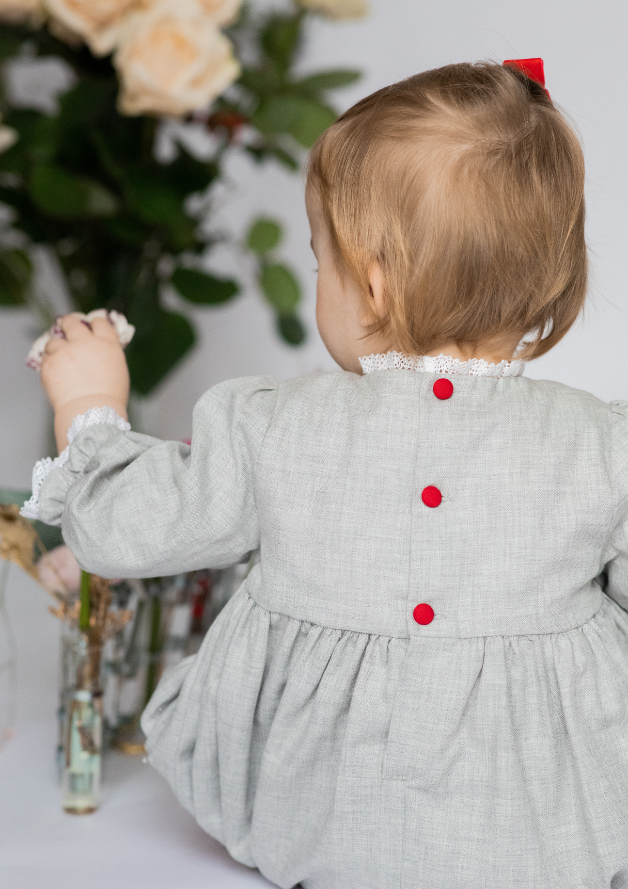 Anastasia Grey Flannel Long Sleeve Baby Bubble