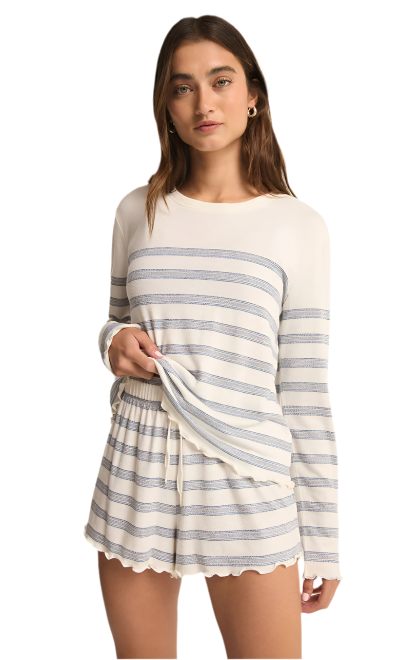 HOMETOWN STRIPE LONG SLEEVE TOP