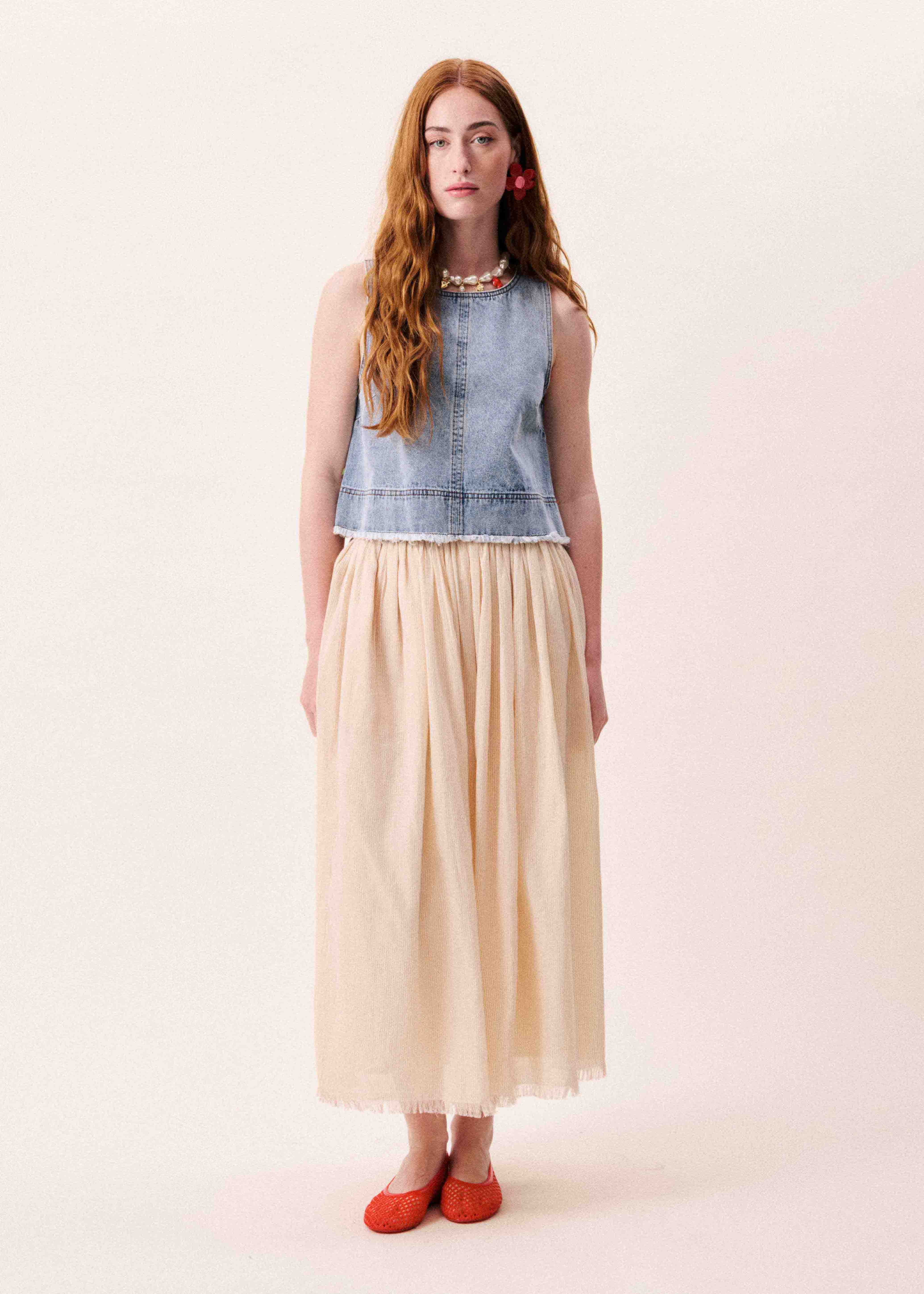 TOP AQUALINA BLUE DENIM