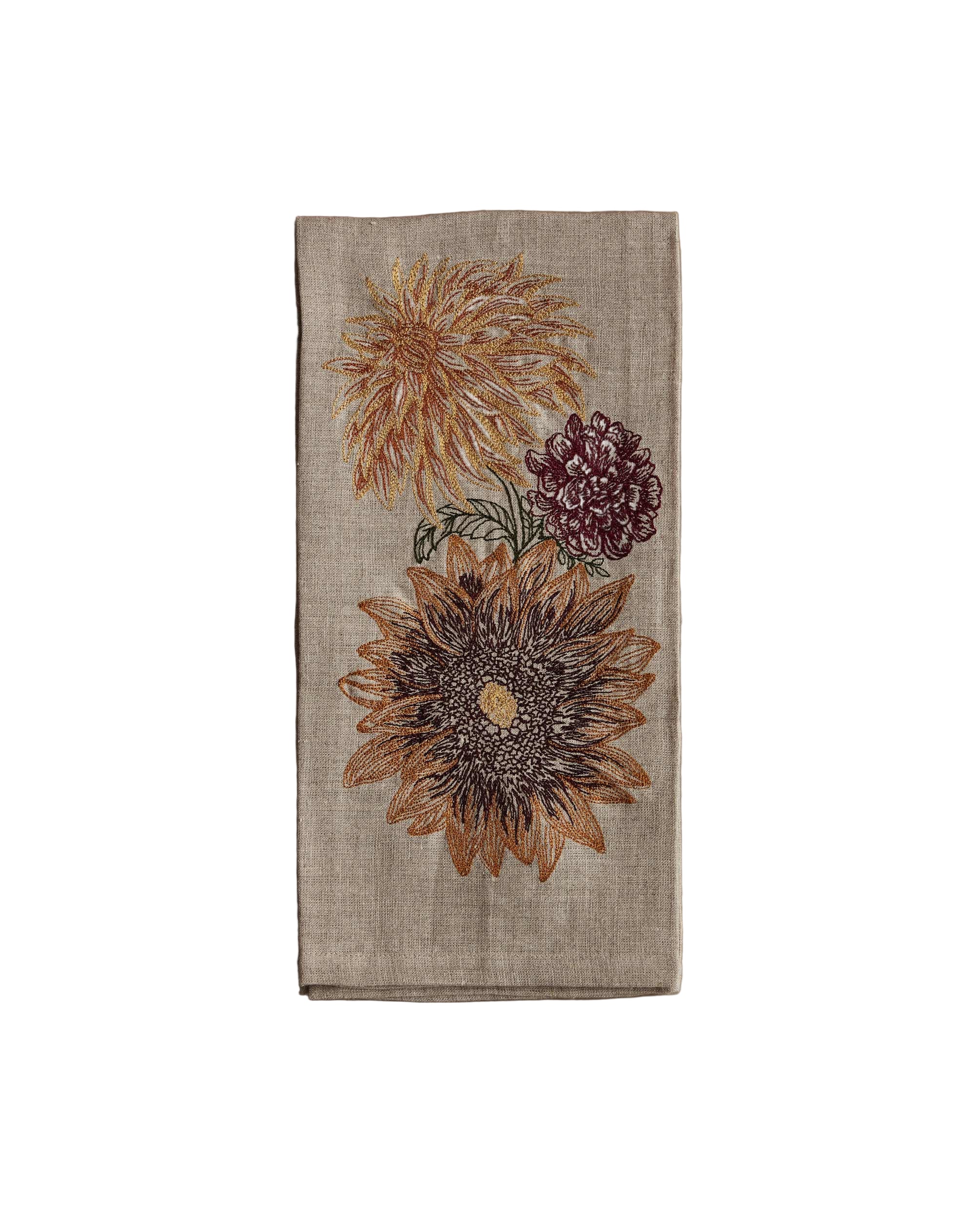 Autumn Sunflower Tea Towel