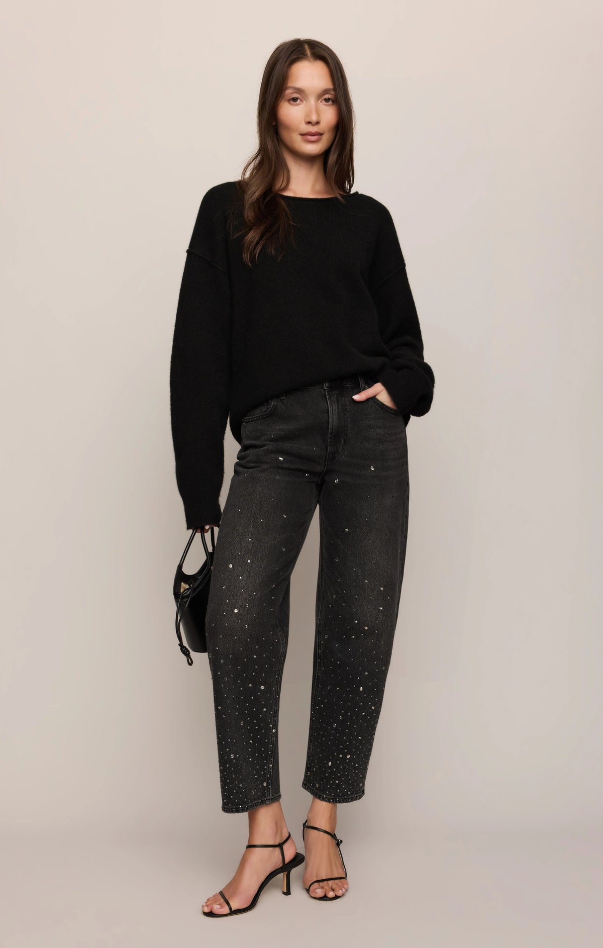 THE OFF DUTY MID-RISE BOWED ANKLE DENIM