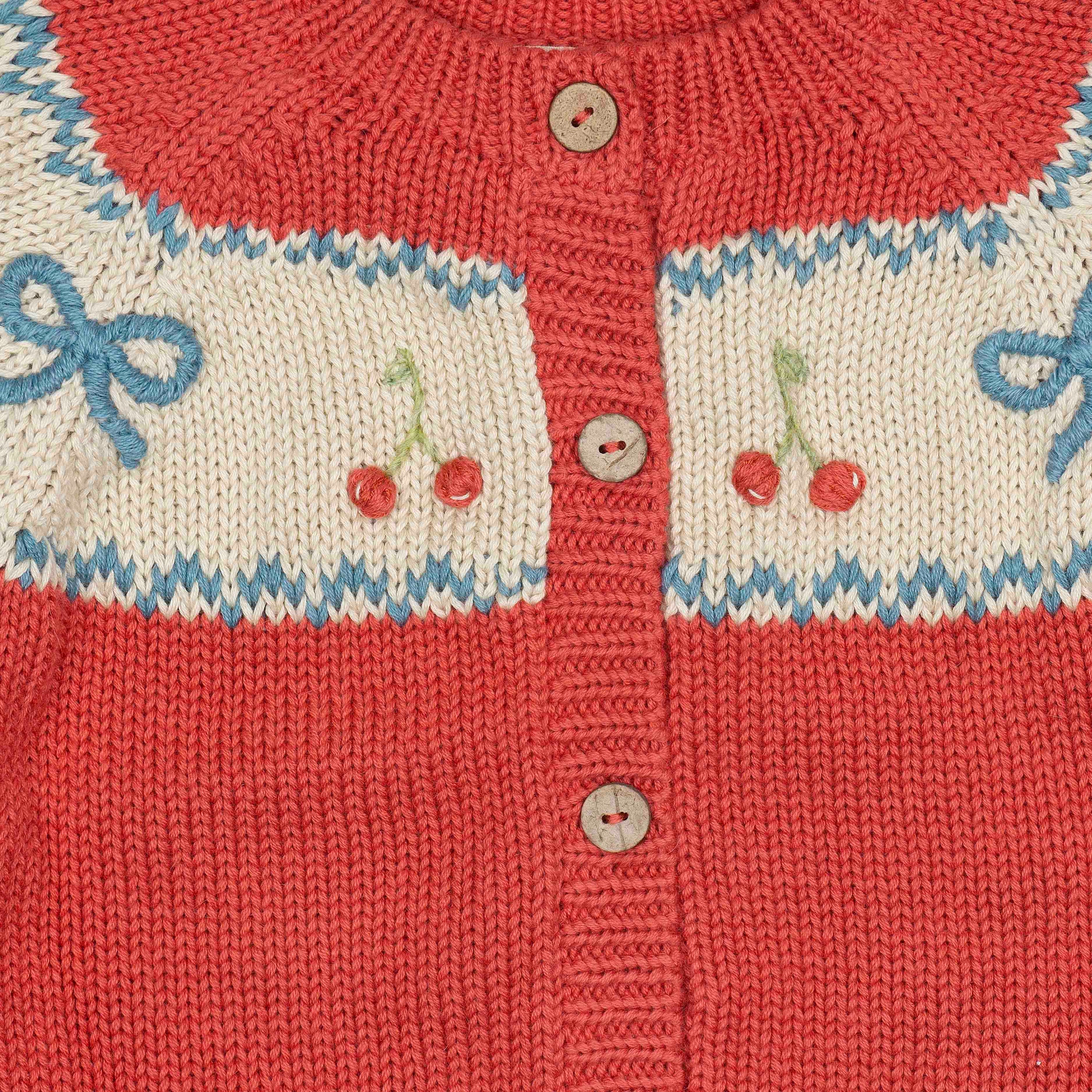 Sweetheart Cardigan - Cherry Red