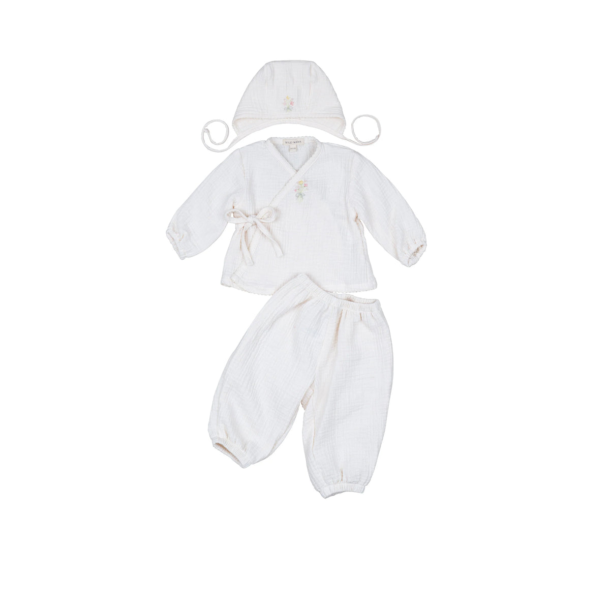Gauze Bundle Set in Embroidered Bouquet