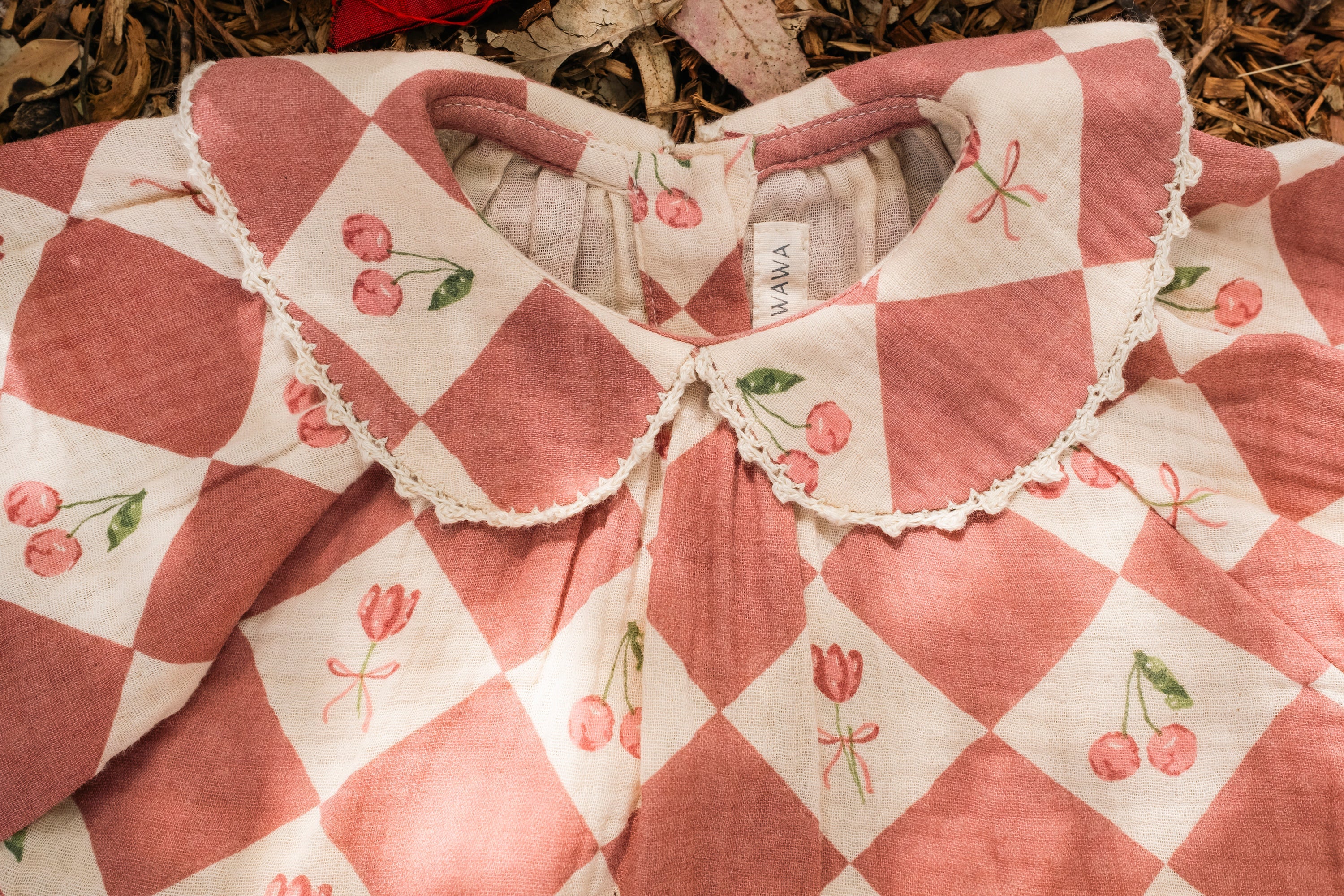 Georgina Set - Cherry Patchwork Crimson