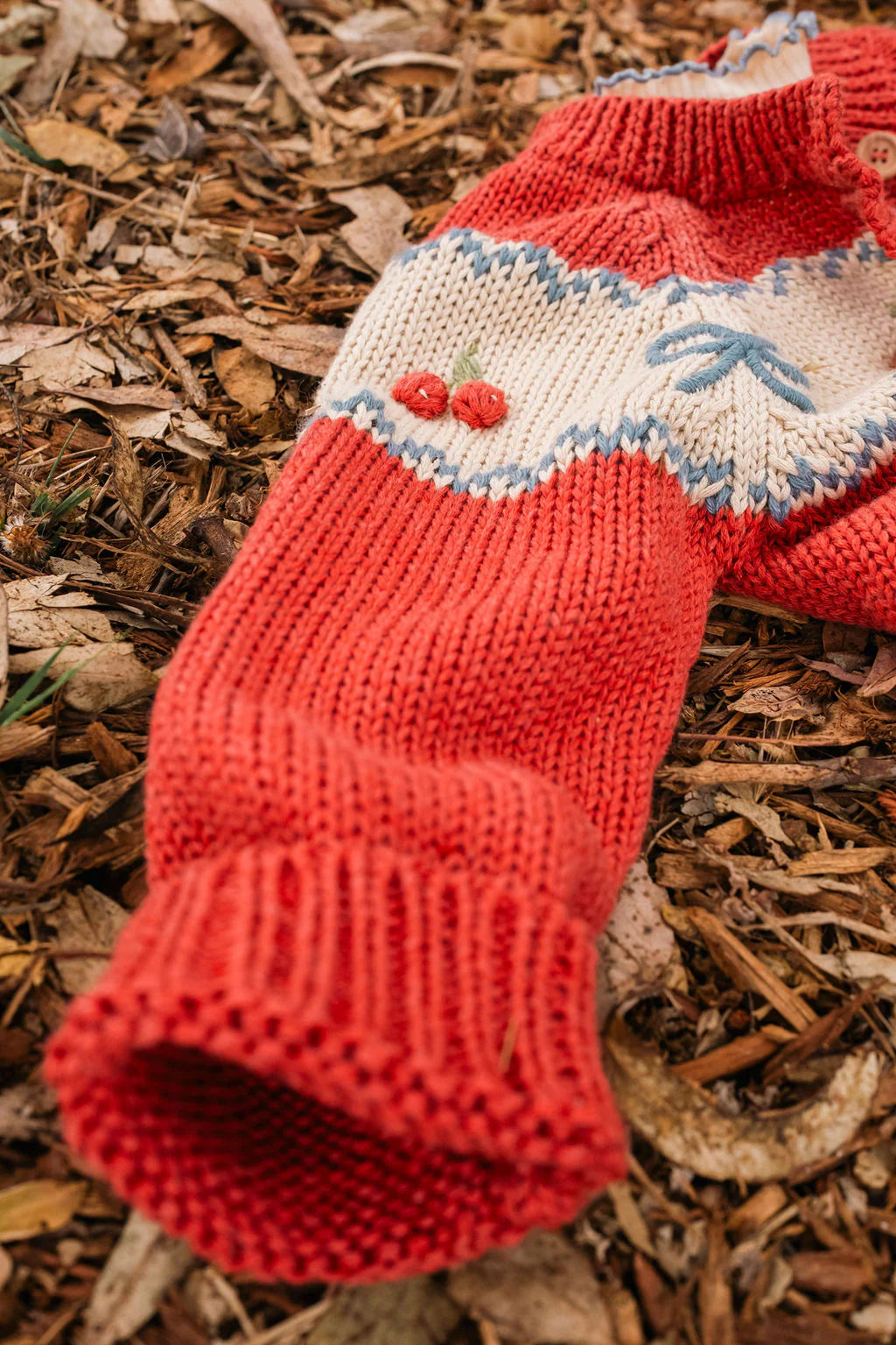 Sweetheart Cardigan - Cherry Red