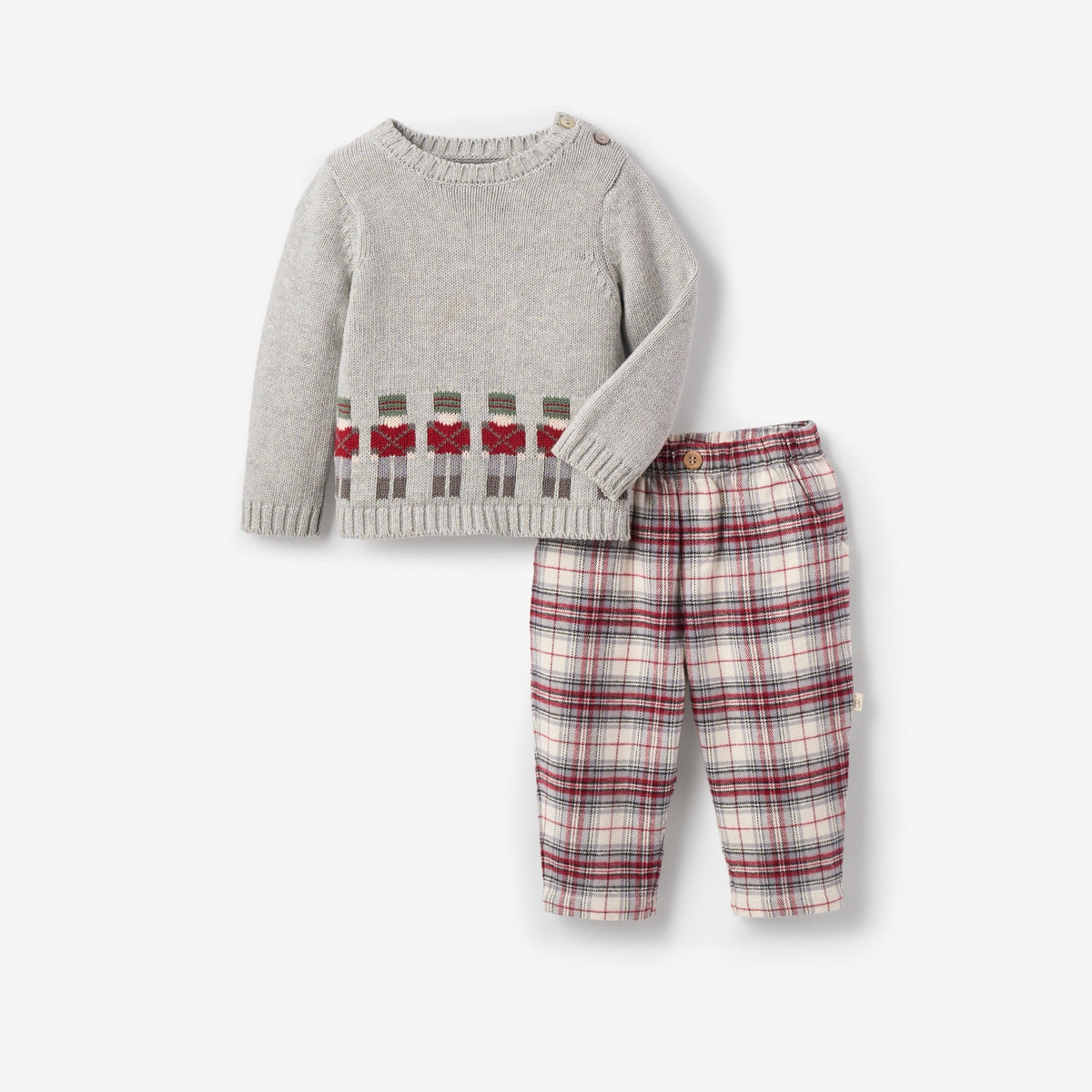 TOY SOLDIER SWEATER + LANGLEY TARTAN PANT SET