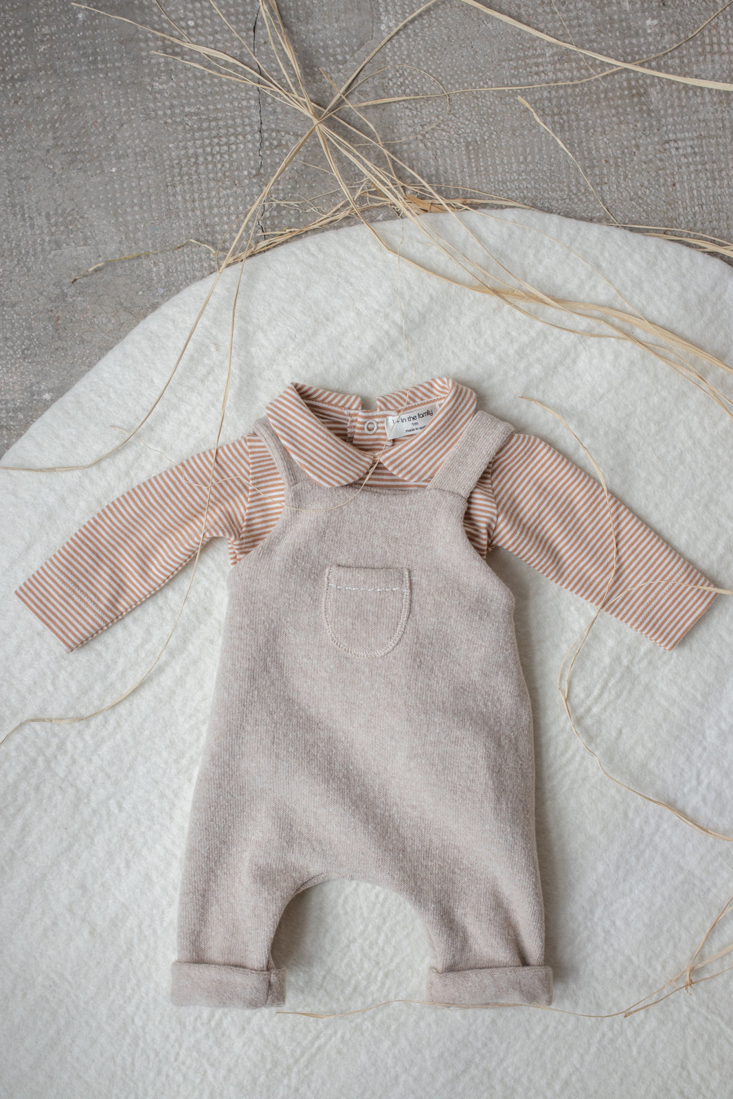 LOURDES STRIPED ORGANIC JERSEY COLLAR BODY-Biscotto