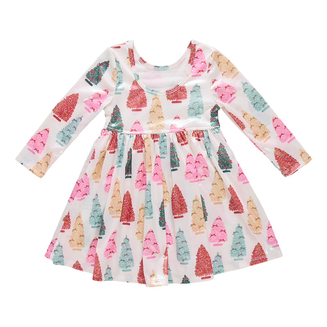 Lame Steph Dress - Bottle Brush Trees