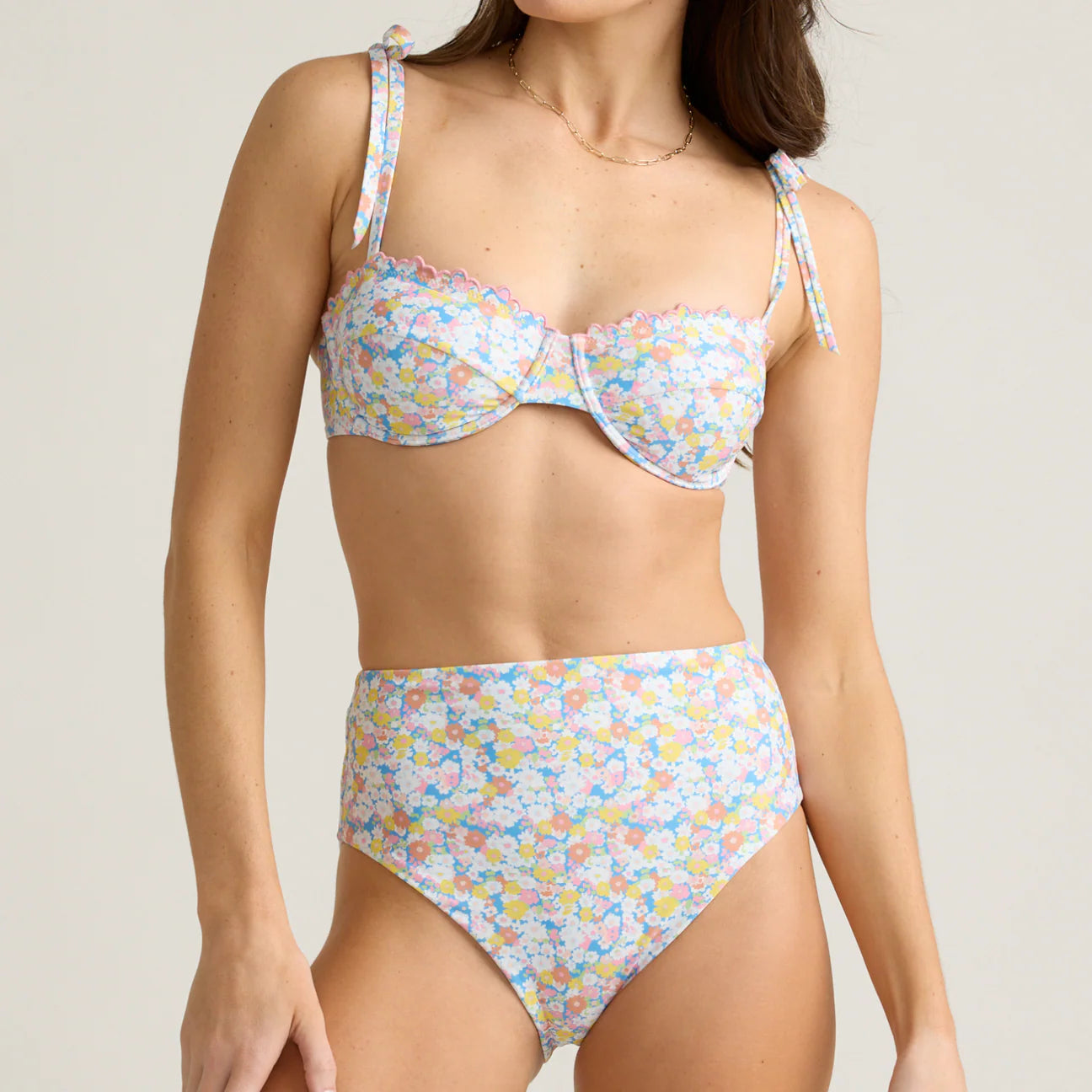 women's jasmine blossom high waist bikini bottom