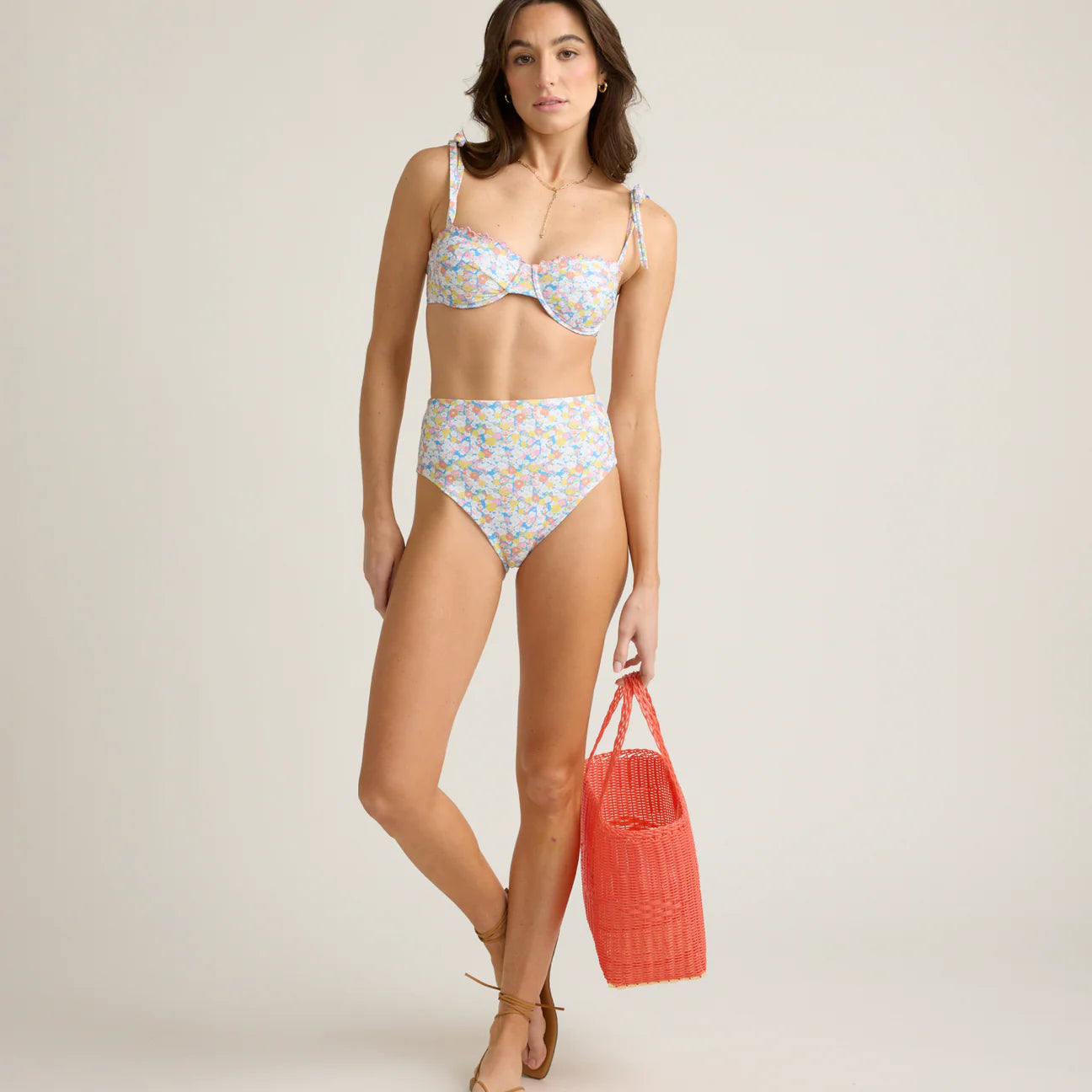 women's jasmine blossom high waist bikini bottom
