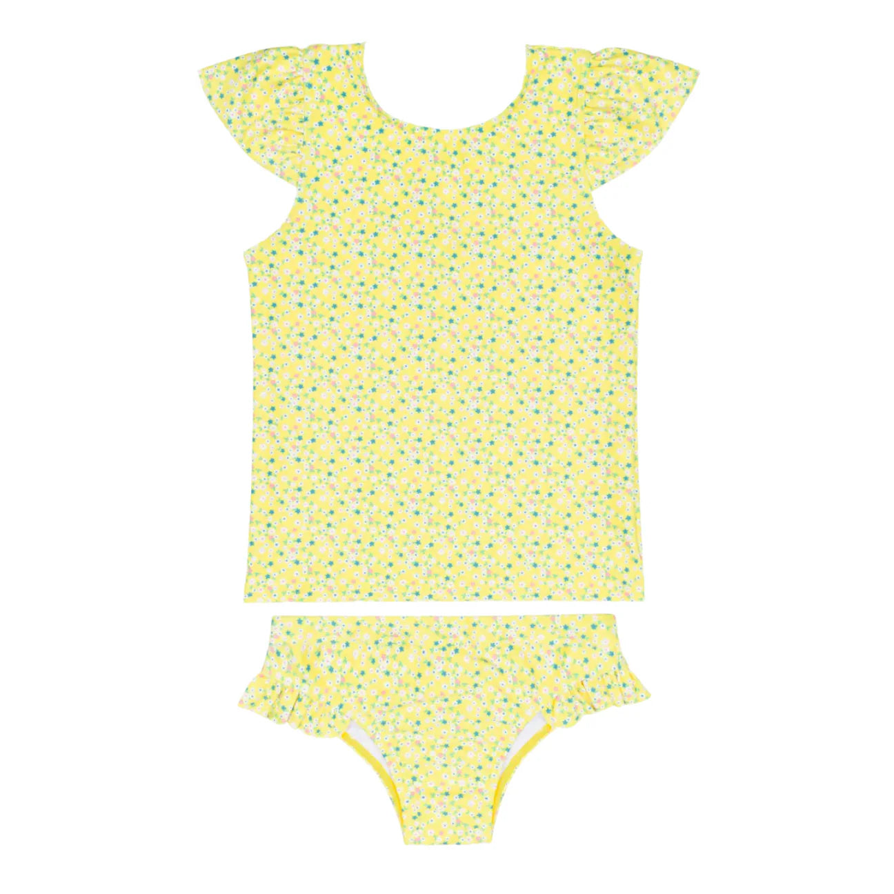 petite fleur cap sleeve rashguard set