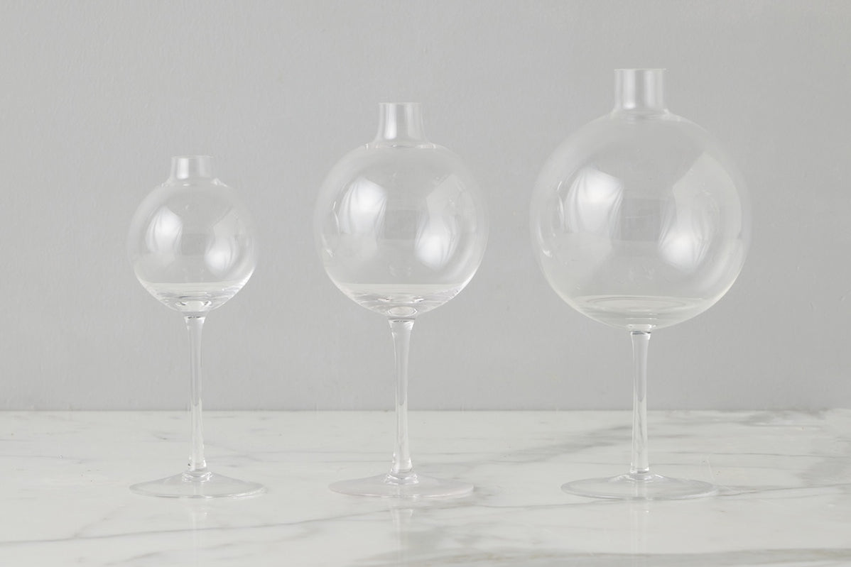 Clear Wine Glass Vase