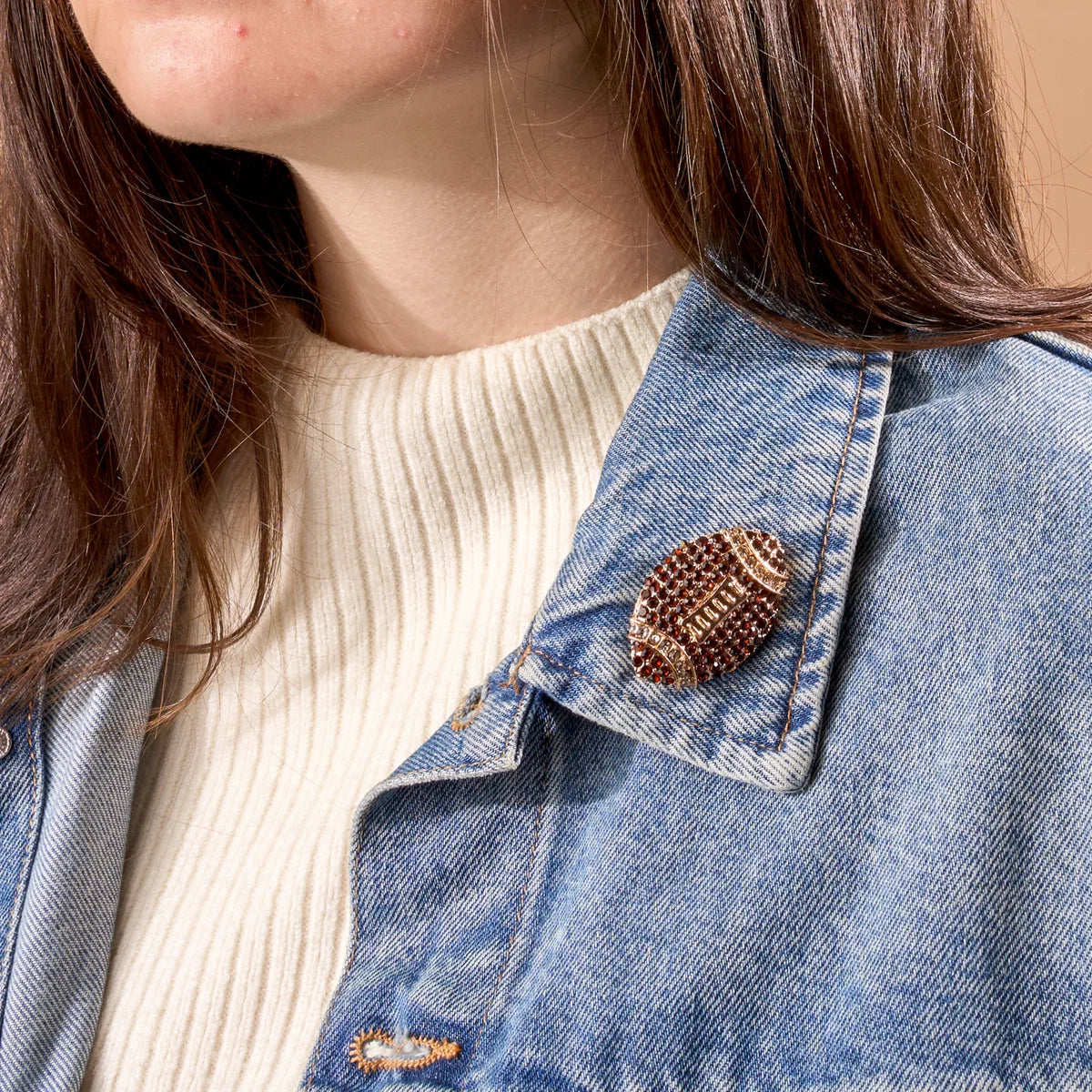 Dazzle Football Timeless Brooch