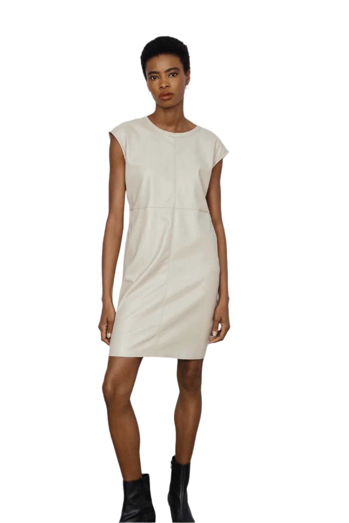 CASSI DESERT FAUX LEATHER DRESS