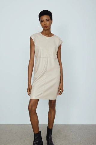 CASSI DESERT FAUX LEATHER DRESS