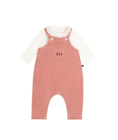 VELOUR OVERALL OUTFIT Rose Pink