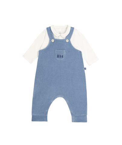 Velour Overall Set Blue