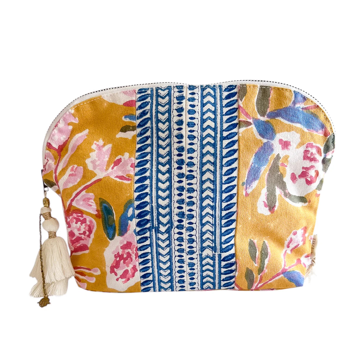Clamshell Bag in Mustard Pink Floral