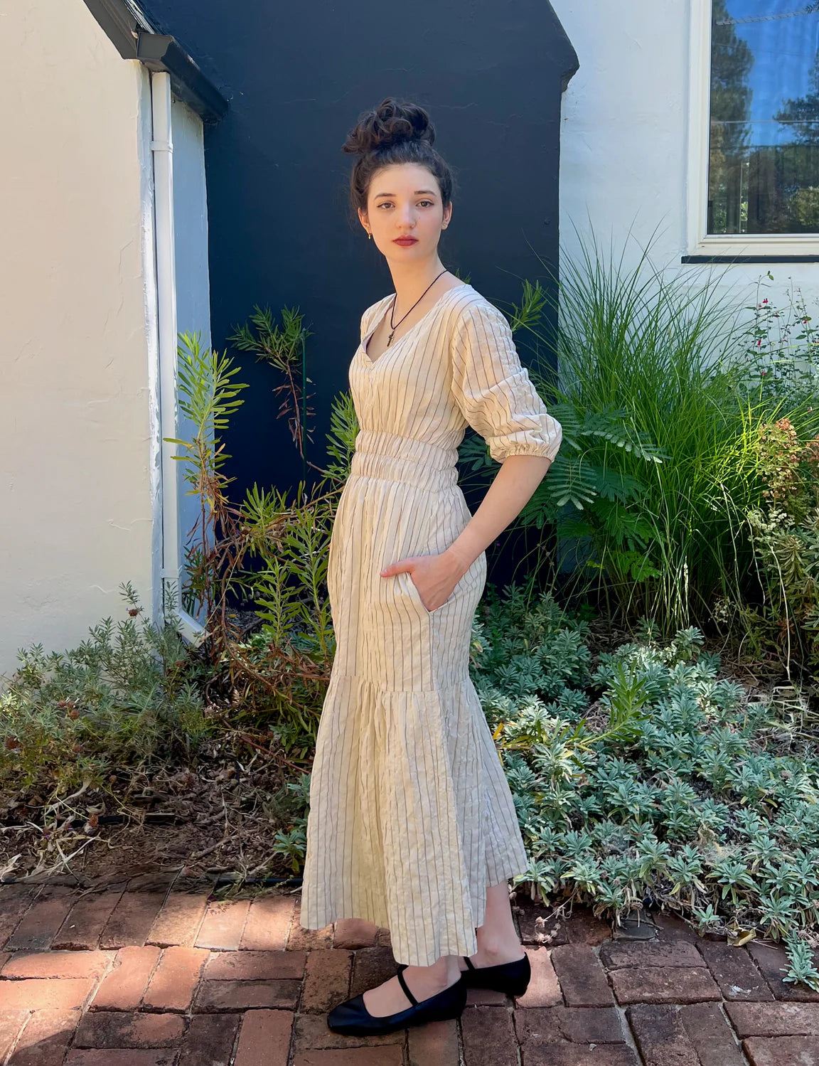 tea length dress - natural