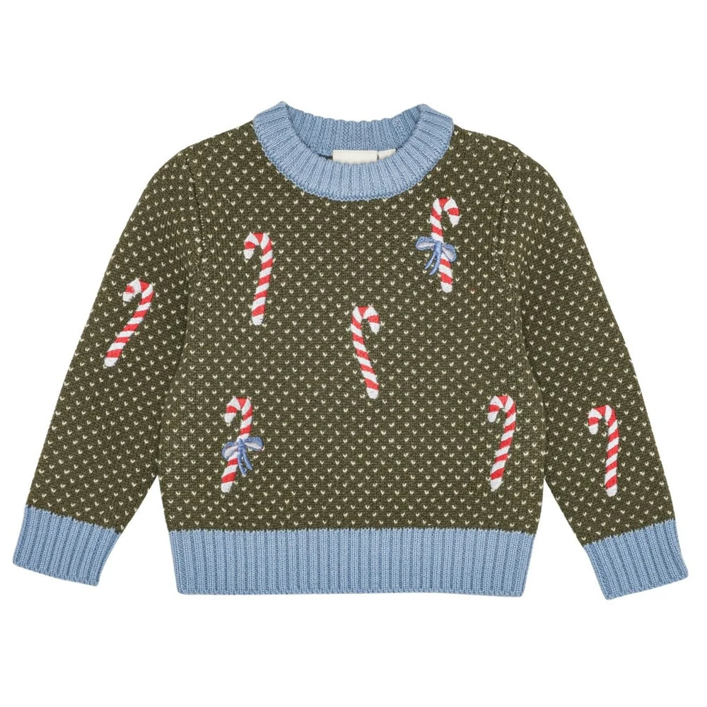 Jasper Sweater-Dark Green Christmas