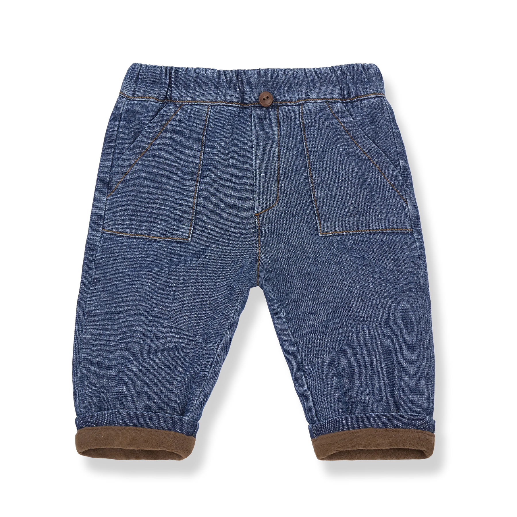 WILLIAM WASHED DENIM LINED PANTS - DENIM