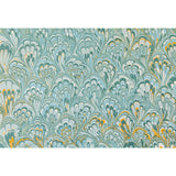 BLUE & GOLD PEACOCK MARBLED PLACEMAT