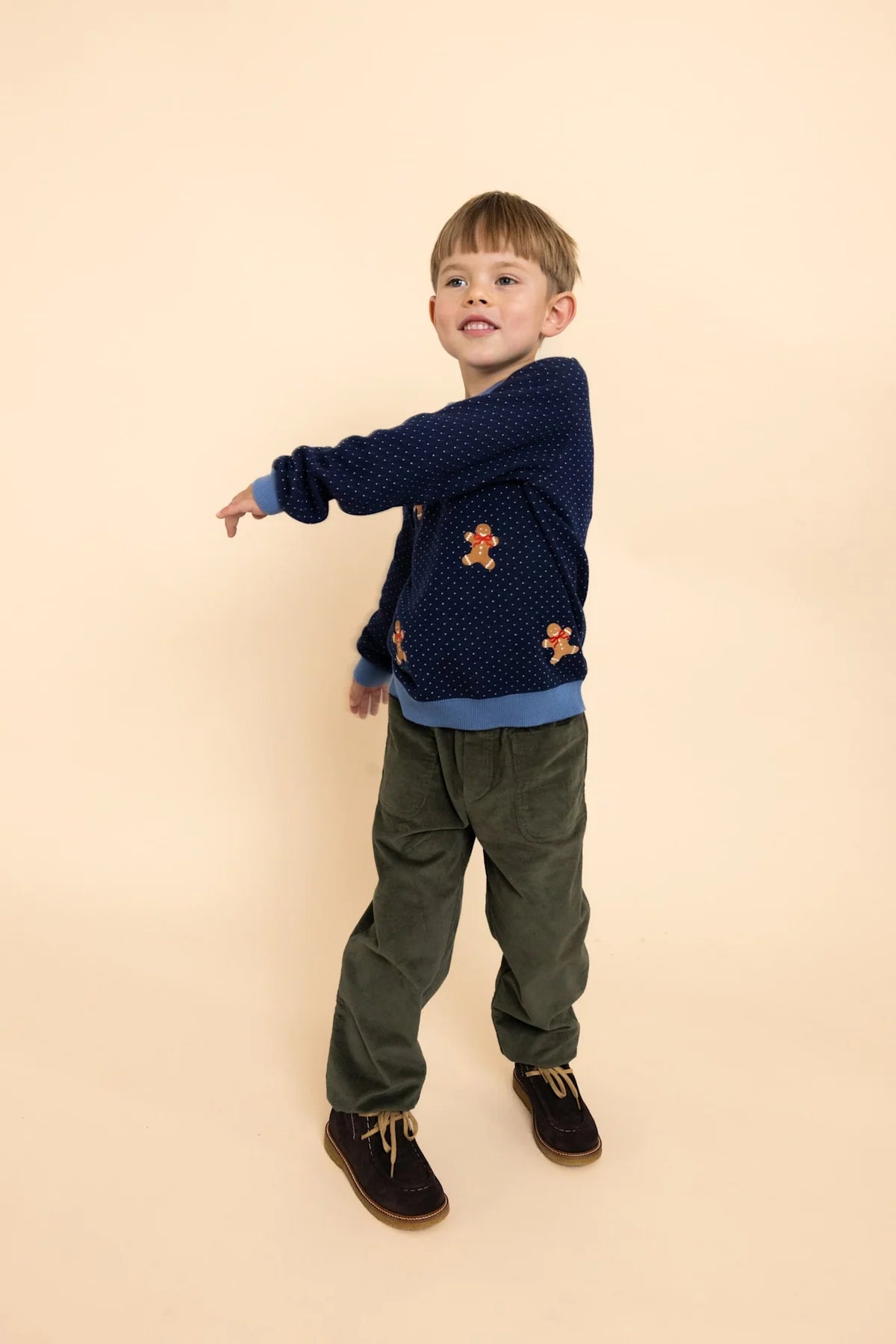 Holger Sweater in Navy Gingerbread
