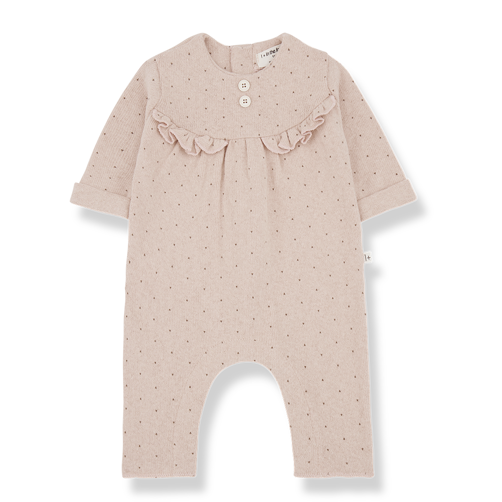 MARGOT SOFT PRINTED FLEECE JUMPSUIT - NUDE
