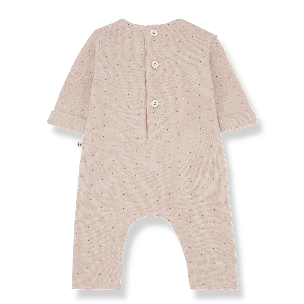 MARGOT SOFT PRINTED FLEECE JUMPSUIT - NUDE