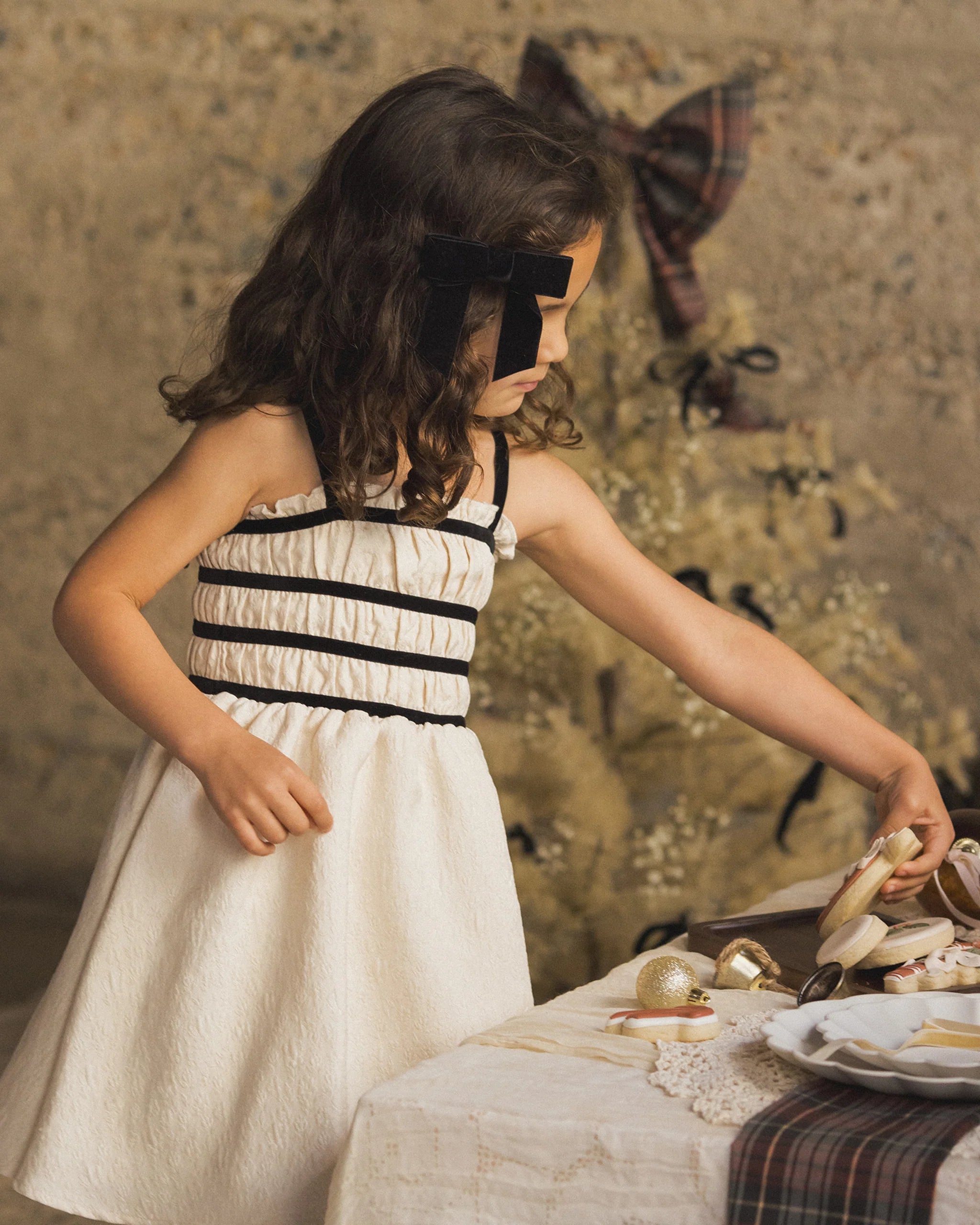 ANNABELLE DRESS  METALLIC IVORY