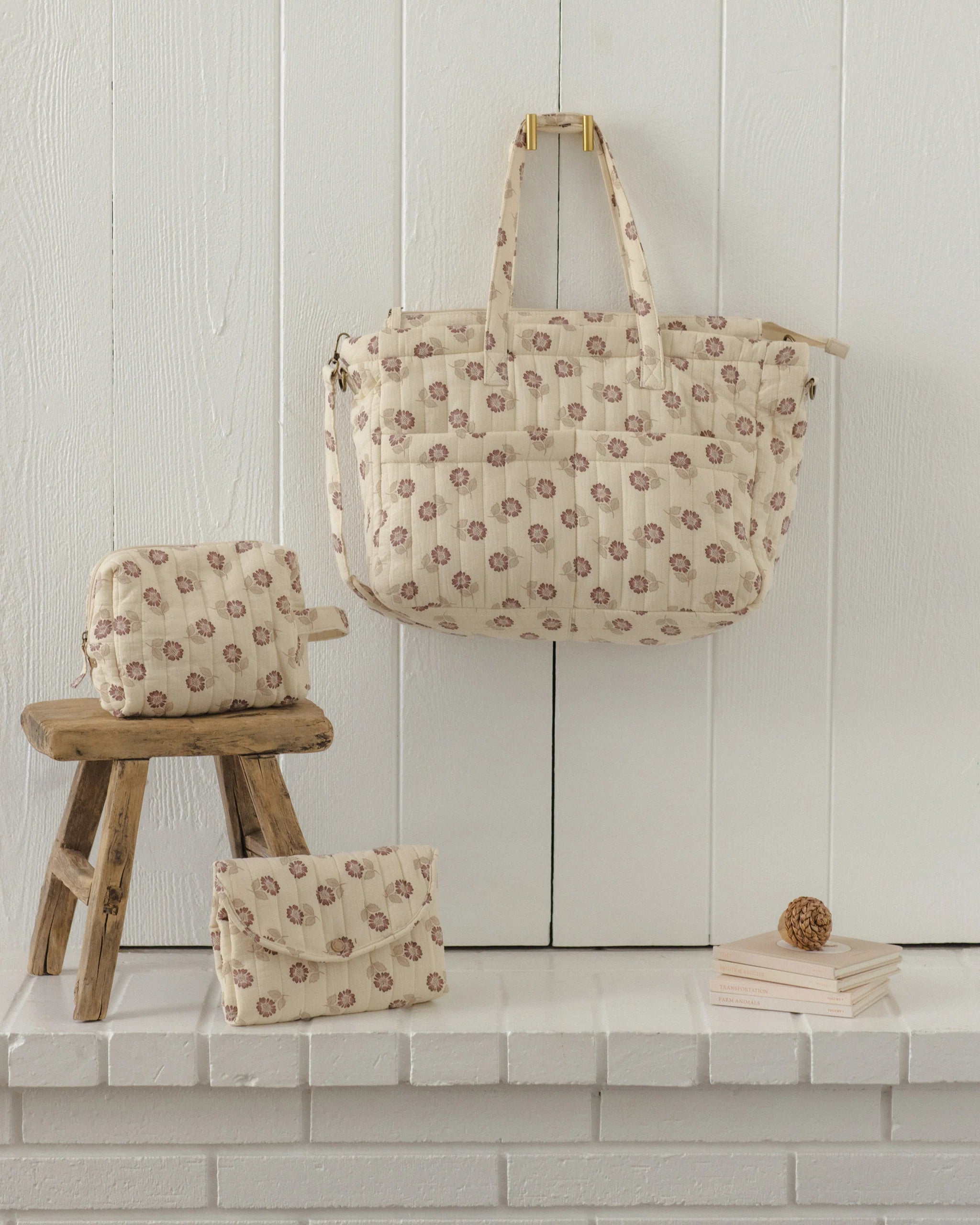 Diaper Bag + Changing Pad Set Fall Floral