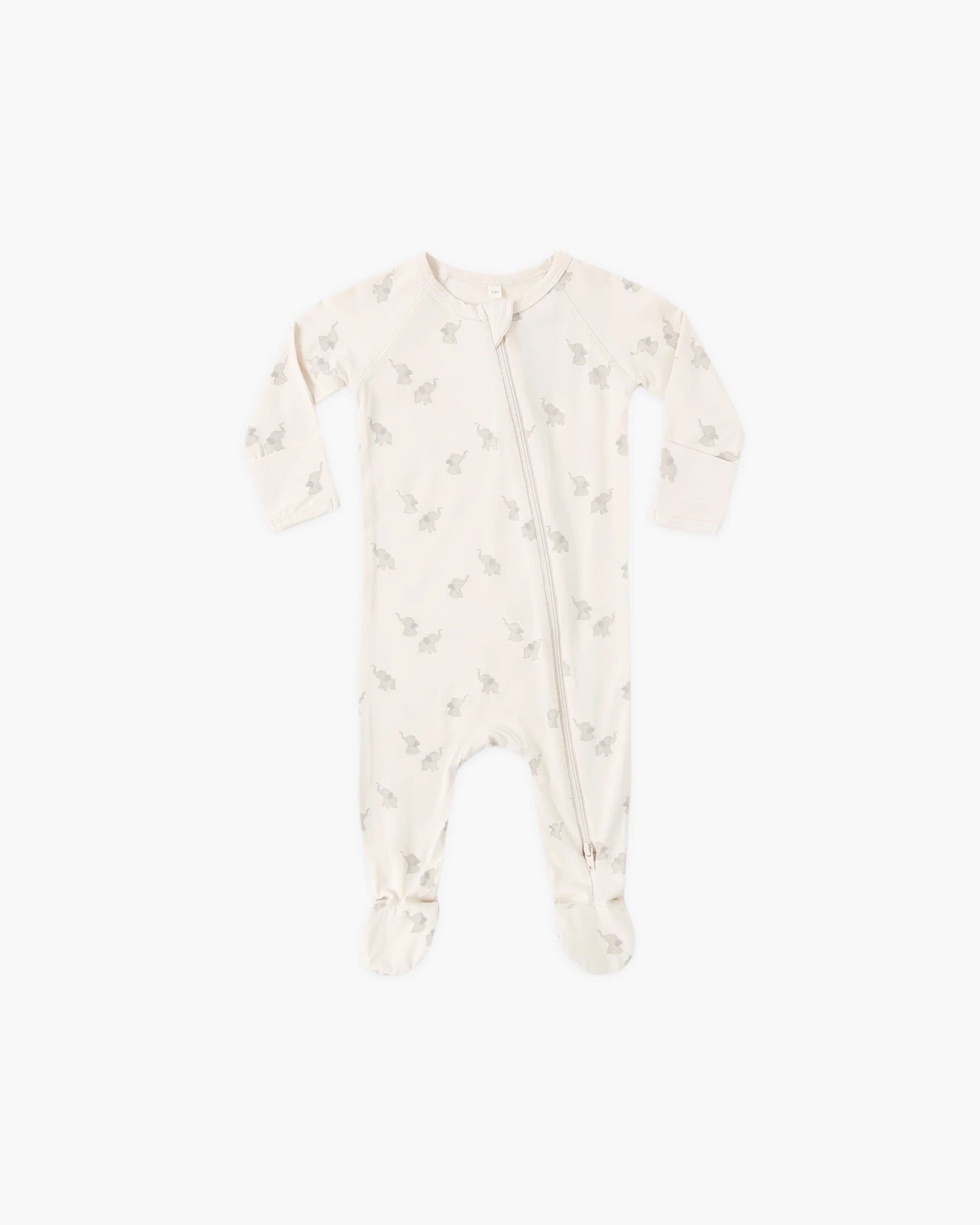 Bamboo Zip Footie Elephants