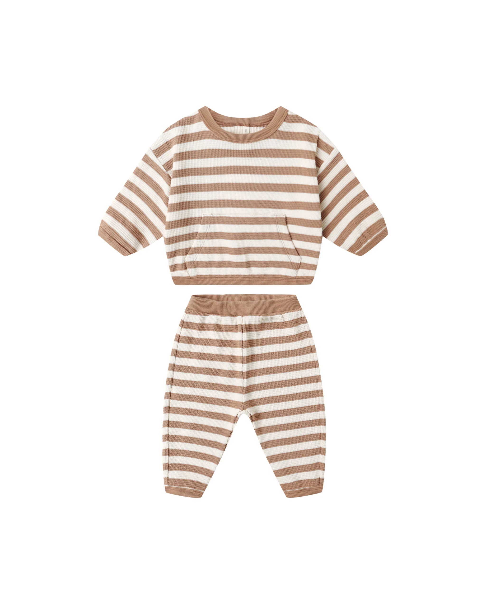 Waffle Slouch Set - Harvest Stripe
