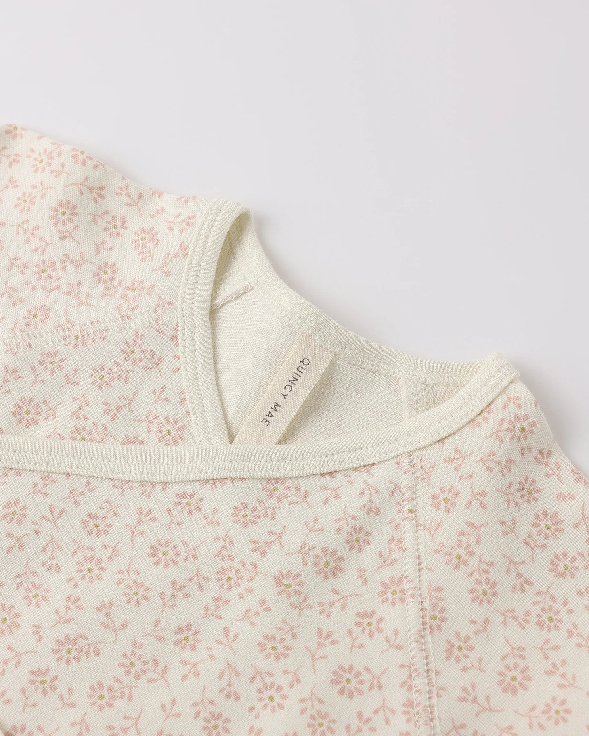 Wrap Top + Footed Pant Set Ditsy