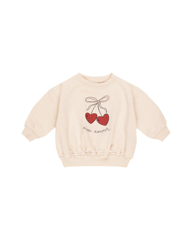 Relaxed Fleece Sweatshirt Mon Amour