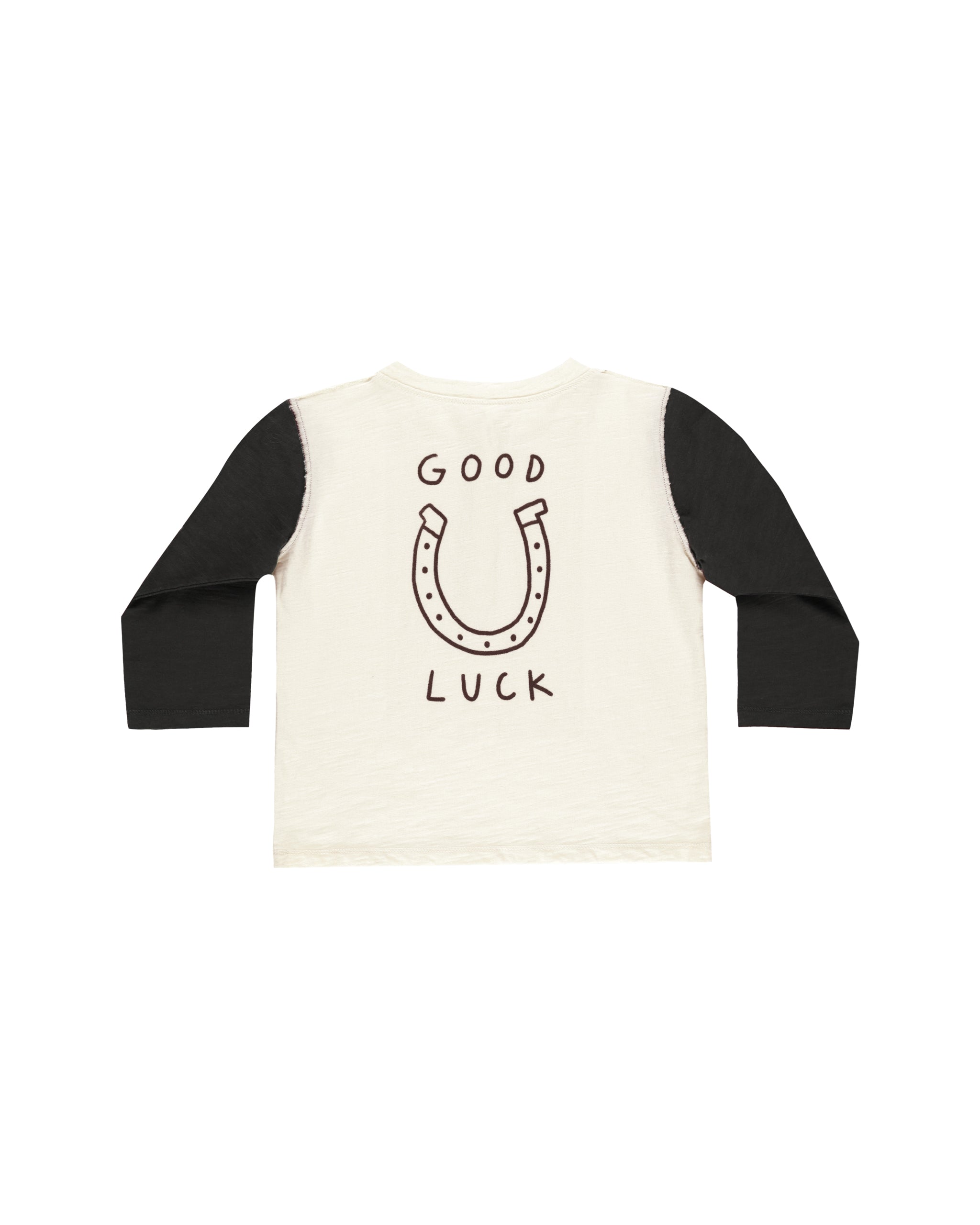 Henley Long Sleeve Tee Good Luck