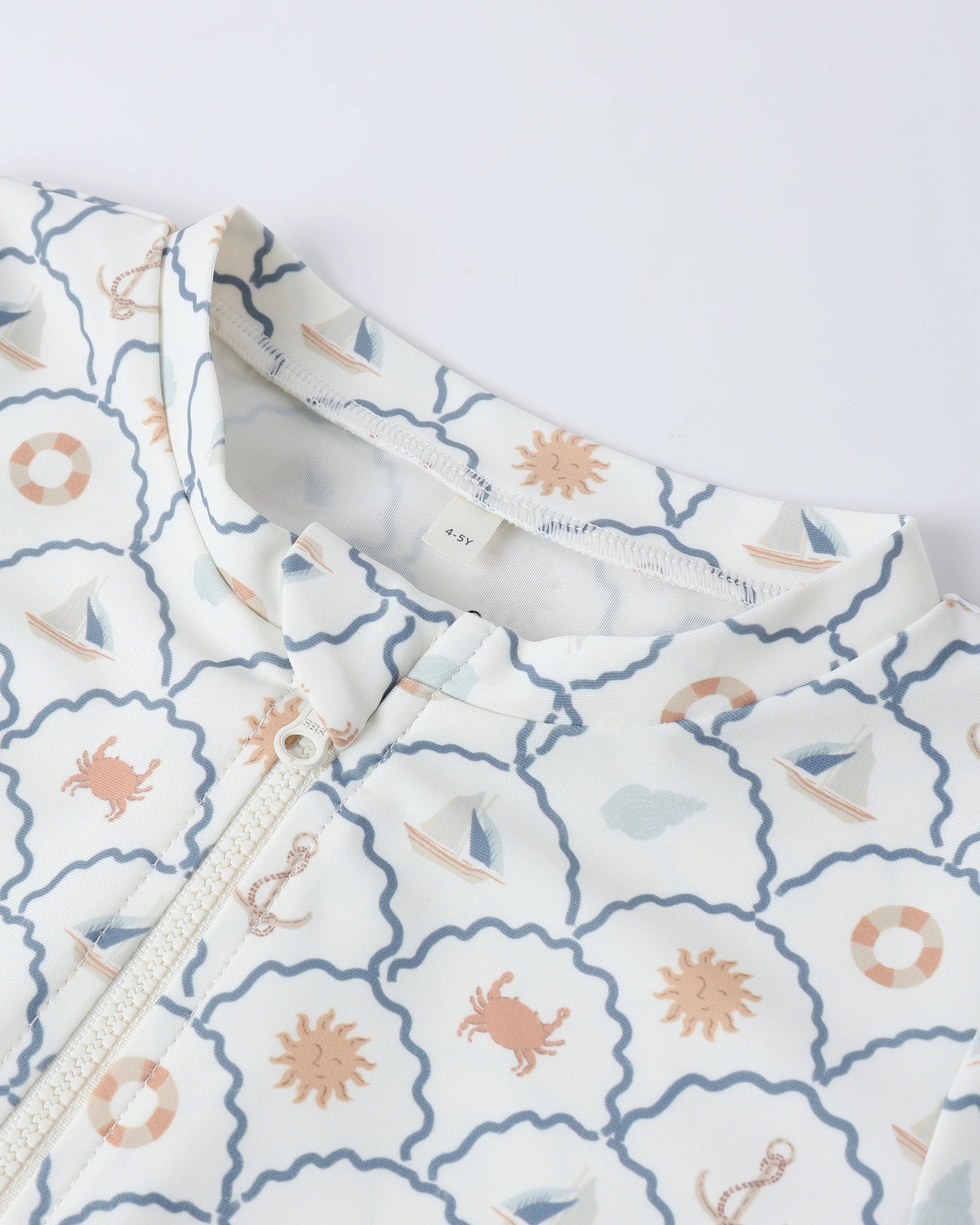 Crop Rashguard Set Nautical