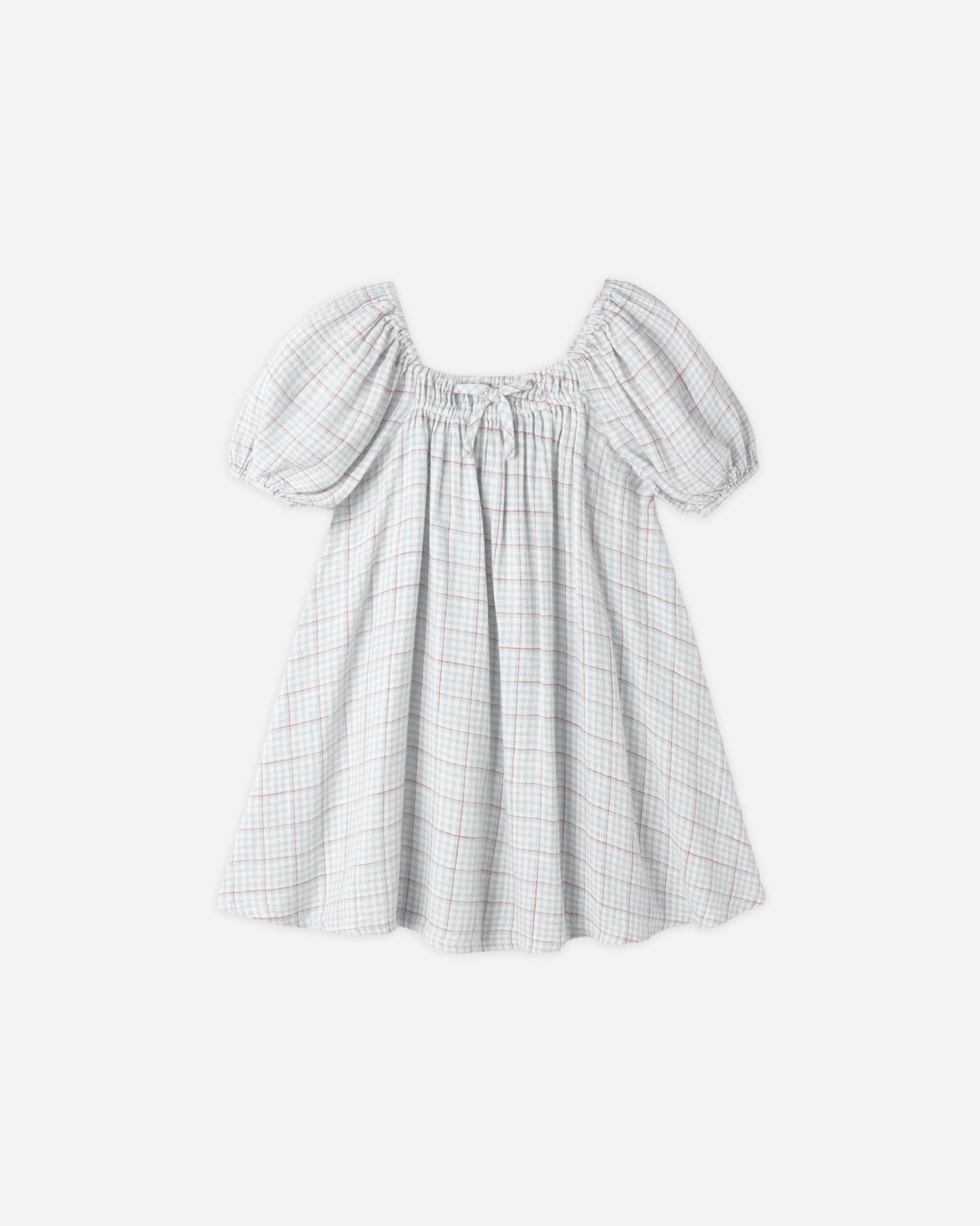 Sabrina Mini Dress Light Blue Plaid