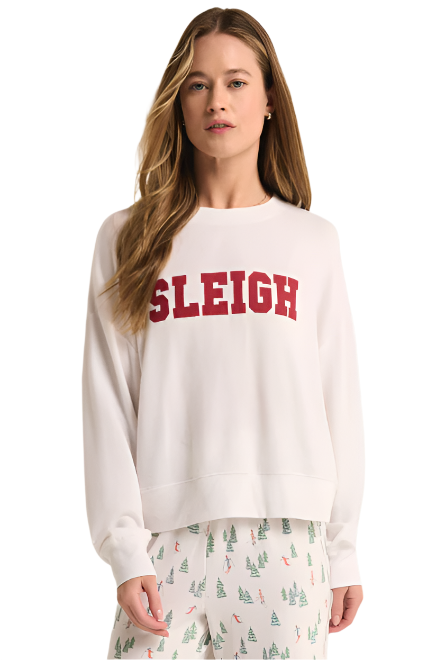 Sleigh Longsleeve Top in White