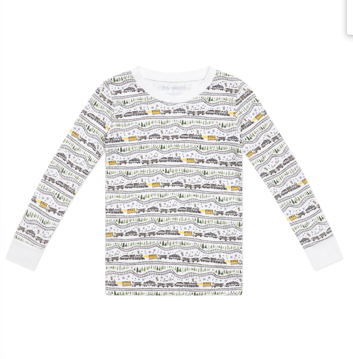 Christmas Trains Two Piece Kids Pajamas