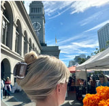 Hand-painted Game Day Football Claw Hair Clip | Eco-Friendly