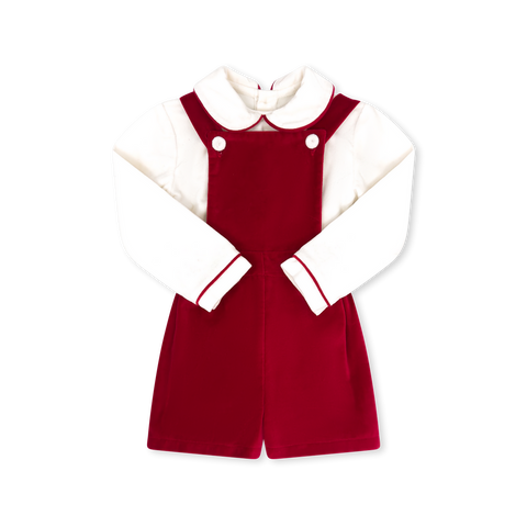 Arthur Apron Set Ruby Red Velvet