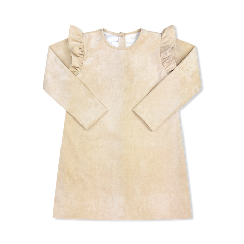 Evelyn Dress Long Sleeve - Alexandria Khaki Cord