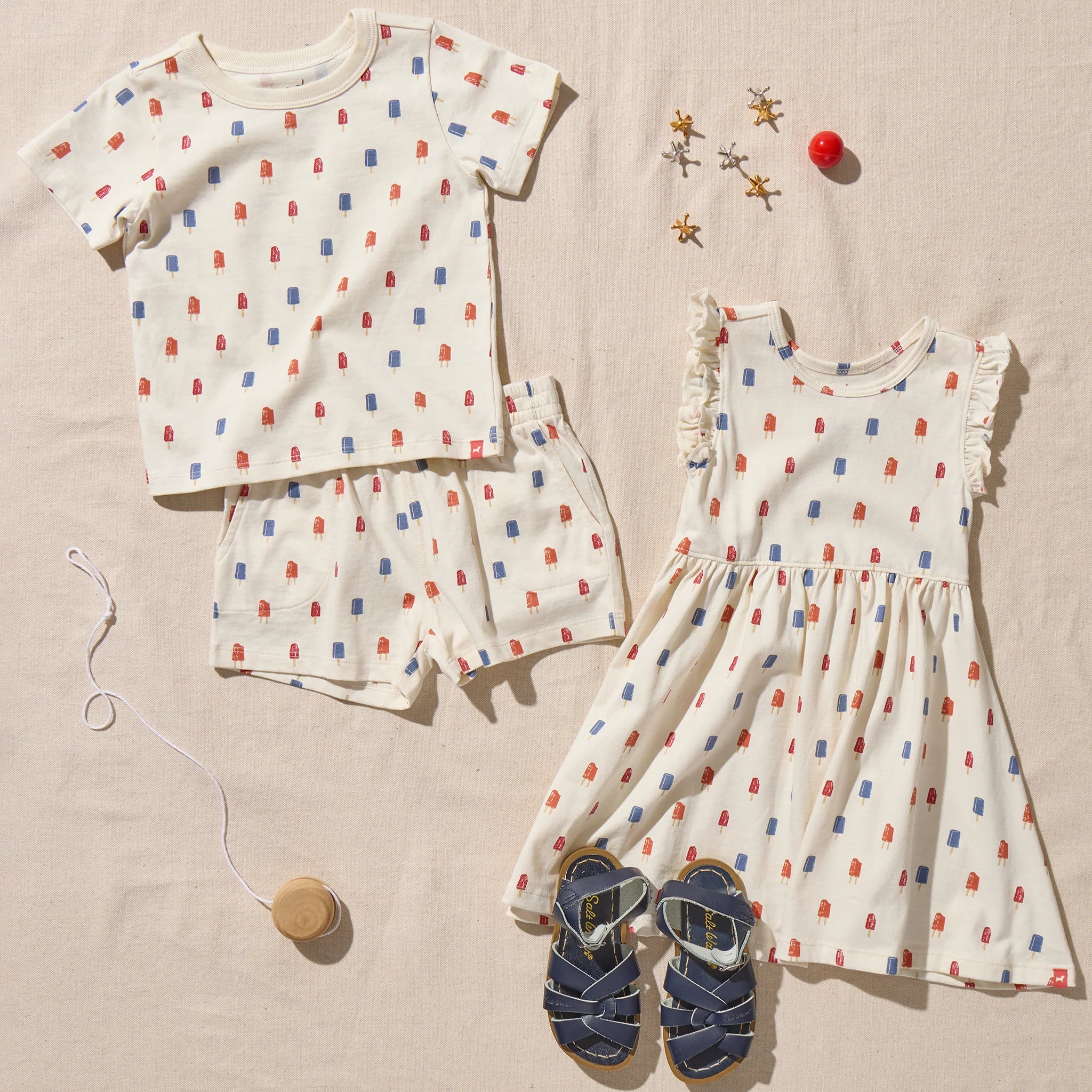 Sunny Ruffle Dress in Popsicles