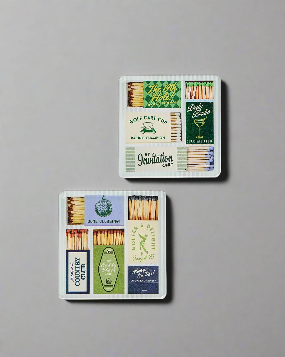 GOLF MATCHBOOK COASTERS s/4