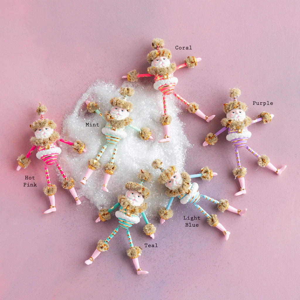 Glitterville RAINBOW PAPA NOEL ORNAMENT