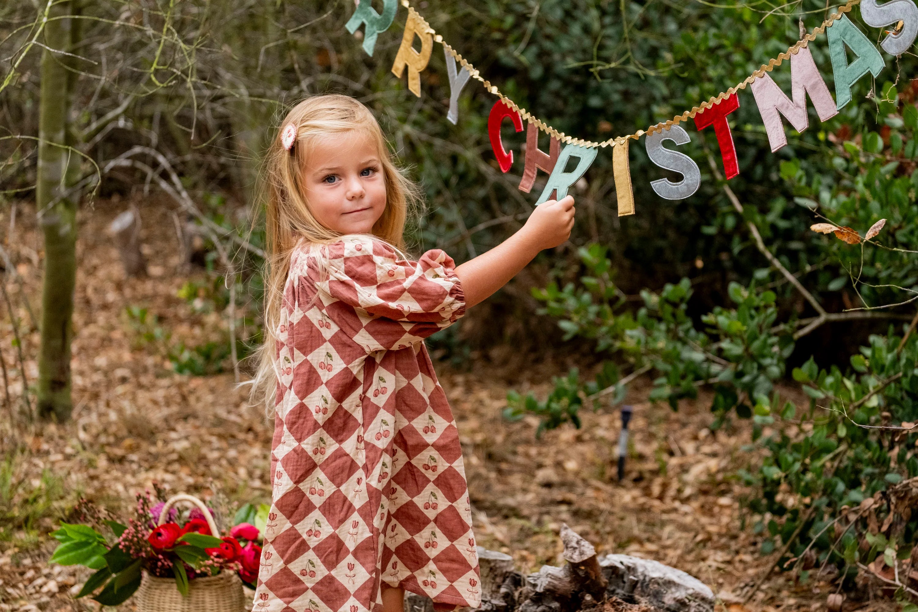 Clara Dress - Cherry Patchwork Crimson