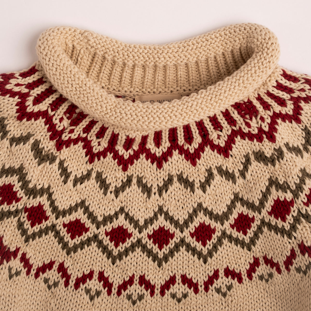 Intarsia Sweater in Ecru